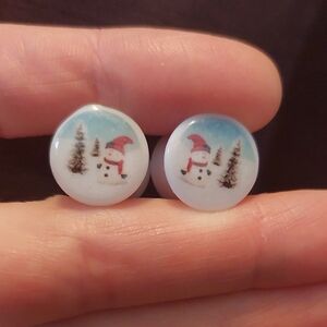 Acrylic Snowman 1/2" Gauges